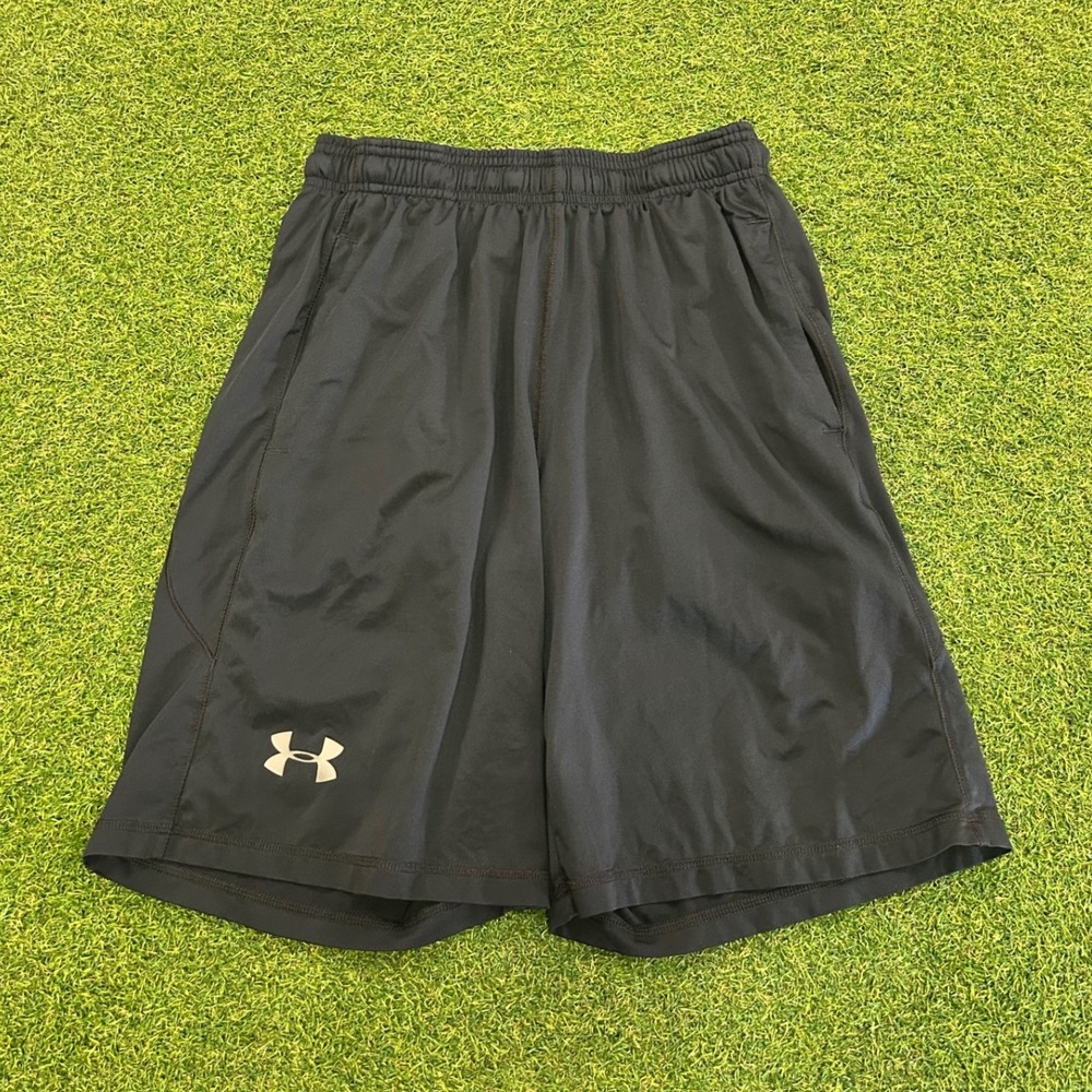 Under Armour Mens Black Loose Fit Athletic Gym Training Shorts Size Medium
